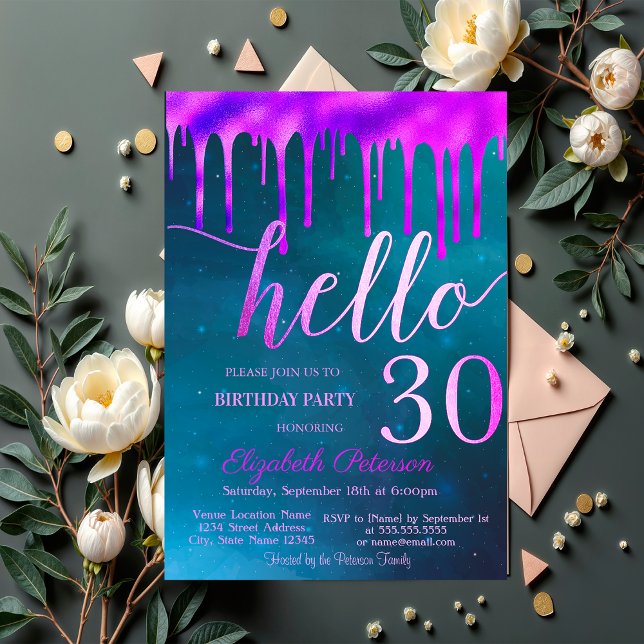 Invitation 30e fête d'anniversaire (Créateur téléchargé)