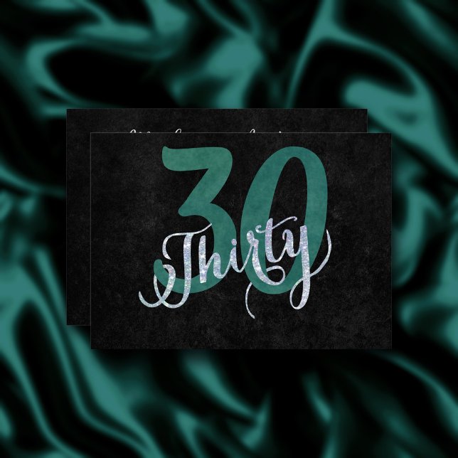 Invitation 30e Vert | Fête d'anniversaire personnalisée | (Créateur téléchargé)