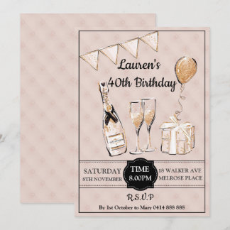 Invitation 30ème 40ème 50ème fête d'anniversaire pour les adu