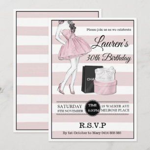 Invitation 30ème 40ème 50ème fête d'anniversaire pour les adu