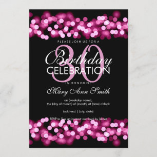 Invitation 30ème Charme de Hollywood de rose de Faux de fête
