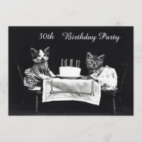 30ème fête d'anniversaire de chatons vintages