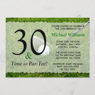 Invitation 30ème Fête d'anniversaire de golf