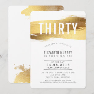 Invitation 30ème traçage ÉLÉGANT d'or de faux d'INVITATION