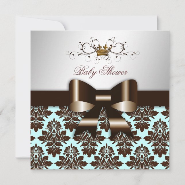 Invitation 311 Blackberry Brown Damask Blue Brown (Devant)