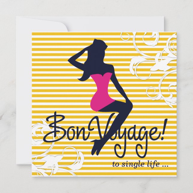 Invitation 311 Bombshell Silhouette Thème Nautique Lingerie (Devant)