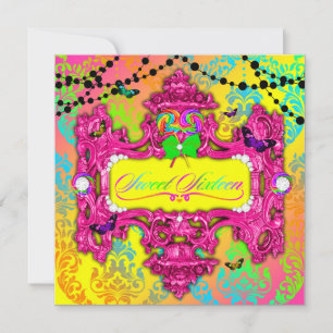 Invitation 311 Candy Wonderland Pink Sweet 16