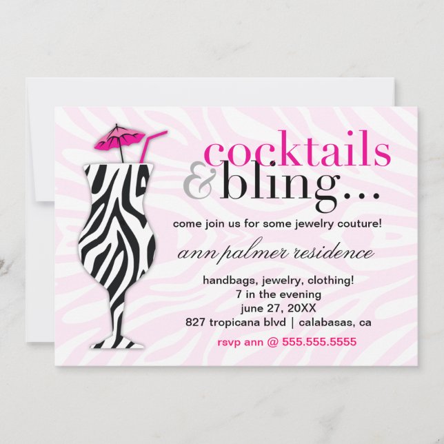 Invitation 311 Cocktails et zèbres bouillants (Devant)