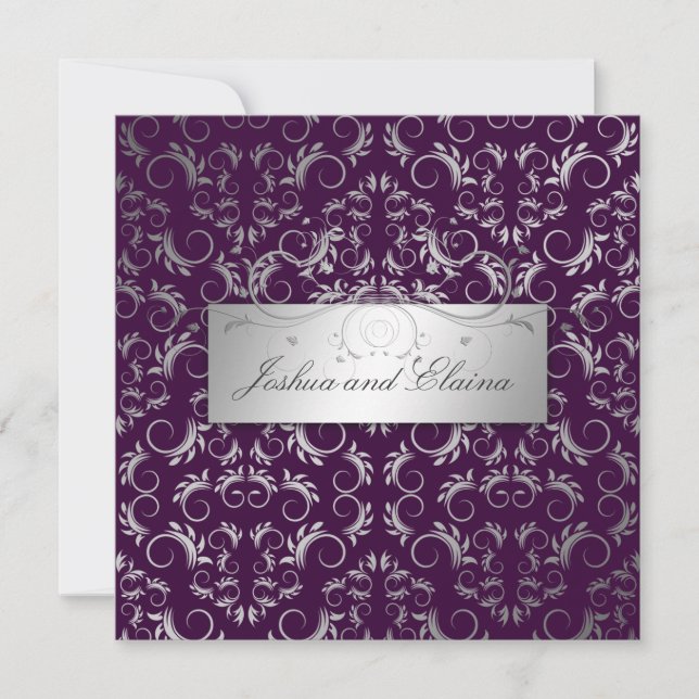 Invitation 311 Divine d'argent| Eggplant (Devant)