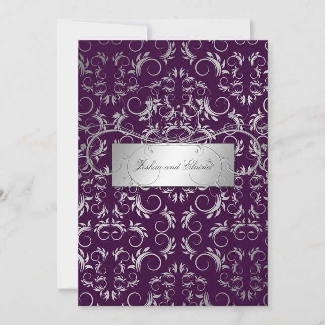 Invitation 311-Divine d'argent| Eggplant (Devant)