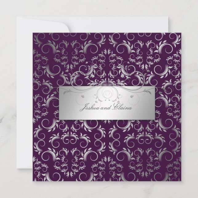 Invitation 311-Divine d'argent| Eggplant (Devant)