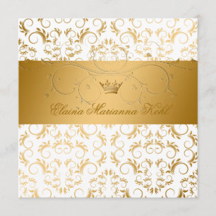 Invitation 311-Golden diVine White Delight Sweet 16