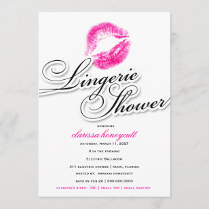 Invitation 311-Lingerie douche - baisers de rose