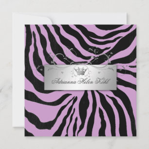 Invitation 311-Silver Divine Zebra Purple Lingerie