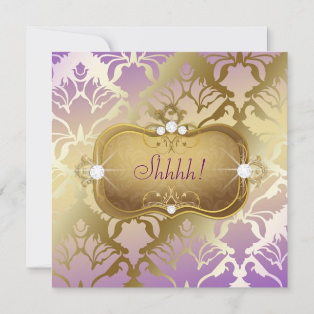 Invitation 311 Surprise glamour Lilac Damask (Devant)