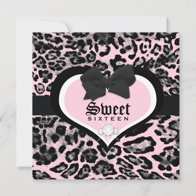 Invitation 311 Wild at Heart Sweet sixteen| Quinceanera (Devant)