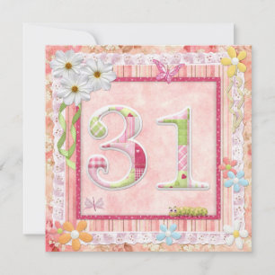 Invitation 31e anniversaire style scrapbooking