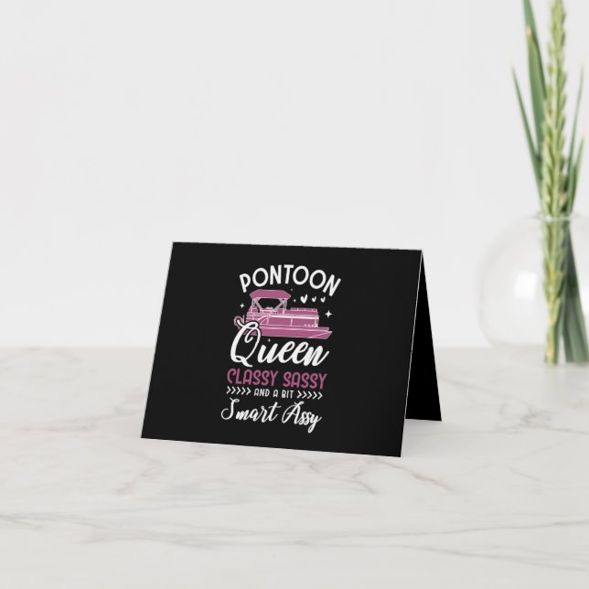 Invitation 35.Cadeaux de bateau Pontoon pour un fan de bateau (Devant)