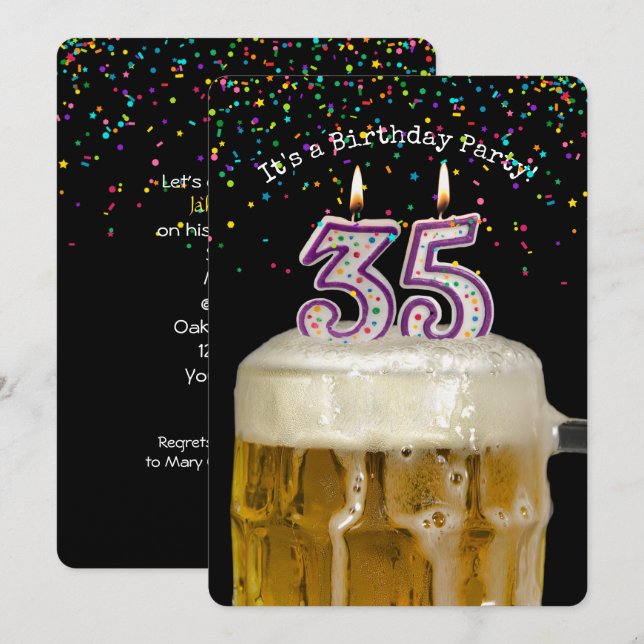 Invitation 35e anniversaire fête de la bière (Devant / Derrière)