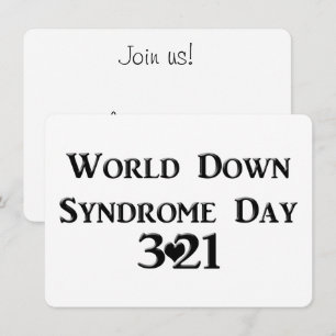 Invitation 3-21 Journée mondiale du syndrome de Down
