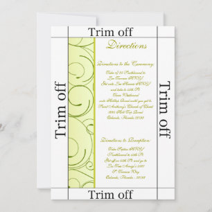 Invitation 3,5 x 7 Directions Lime Green Pear Swi