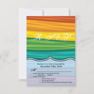 Invitation 3.5x5 R.S.V.P Card lgbtq rainbow flag gay lesbian