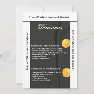 Invitation 3.5x6 Directions Card ARMÉE ROBE VERTS UNIFORME