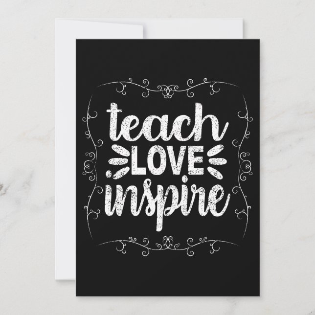 Invitation 3- Enseigner l'Amour Inspirer chemise, Retro Ensei (Devant)