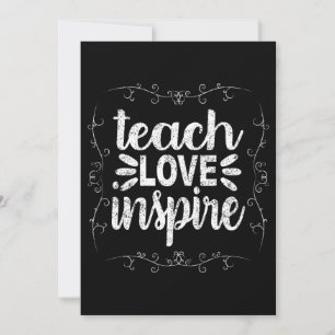 Invitation 3- Enseigner l'Amour Inspirer chemise, Retro Ensei