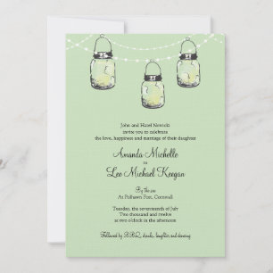 Invitation 3 Mariage Mason Jars pendants
