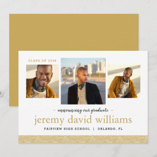 Invitation 3 Photo Graduation Announcement