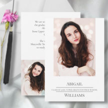 3-Photo Minimalist Graduation Announcement
