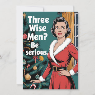 Invitation 3 Trois Sages Hommes Soyez Sérieux Noël Xmas