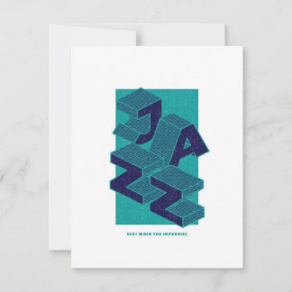 Invitation 3D Jazz music - Funny Music Lover Gift