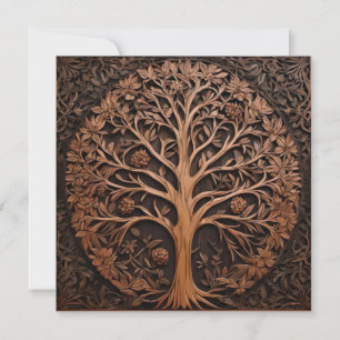 Invitation 3D Warah Tree Wood Print,