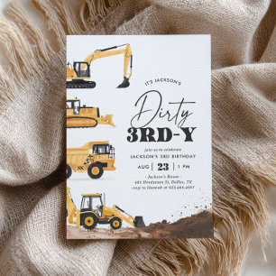 Invitation 3e anniversaire de construction sale 3e