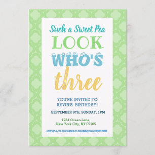 Invitation 3e édition d'invitation d'anniversaire