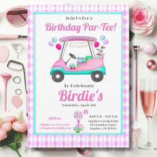 Invitation 3Élégant chariot de golf pour femmes 35e anniversa