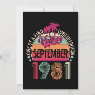 Invitation 40 Ans Vintage Sep 1981 40e Anniversaire