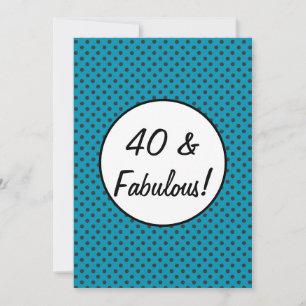 Invitation 40 et fabuleux Pois rétro