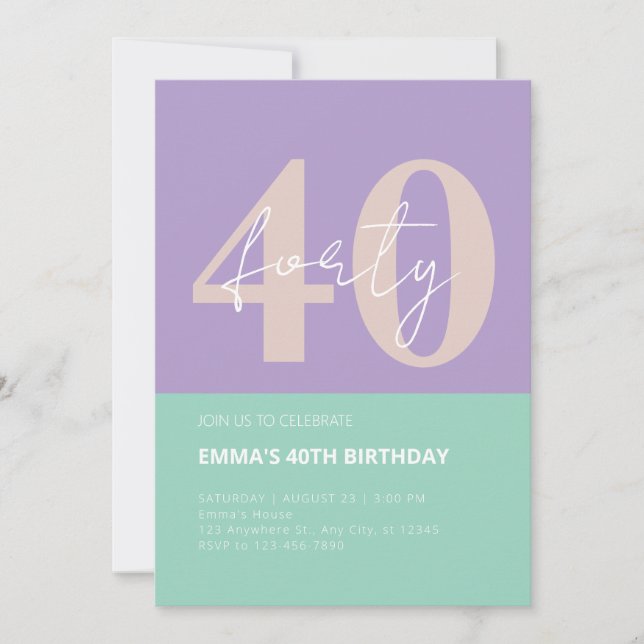 Invitation 40e anniversaire (Devant)