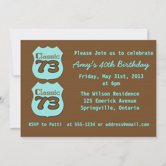 Invitation 40e anniversaire (Devant)