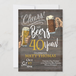 Invitation 40e anniversaire, Acclamations et bières