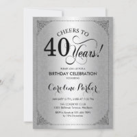 40e anniversaire - Argent Damask