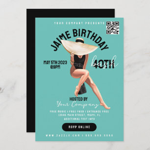 Invitation 40e anniversaire Bash Event Club Style Flyers B