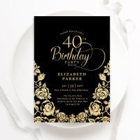 40e anniversaire Black Gold Roses