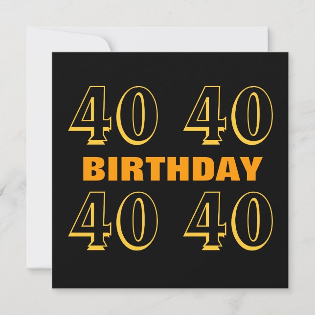 Invitation 40e anniversaire de la fête de l'or moderne et noi (Devant)