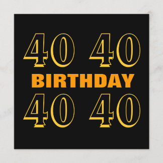 Invitation 40e anniversaire de la fête de l'or moderne et noi