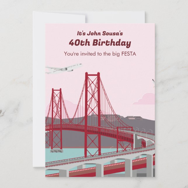 Invitation 40e anniversaire de la fête Pont de Lisbonne invit (Devant)