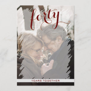 Invitation 40e anniversaire de mariage Photo Moderne